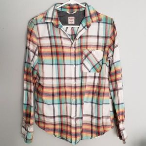 FALL STYLE Mossimo Flanel Plaid Button Shirt Small